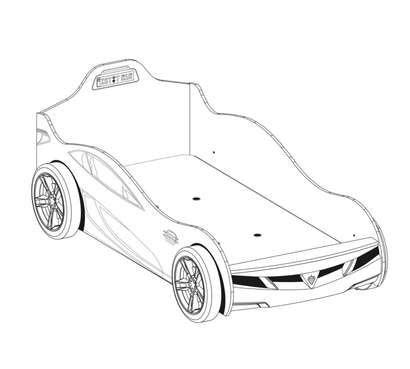 Cilek Coupe Weiß Autobett – Bild 3