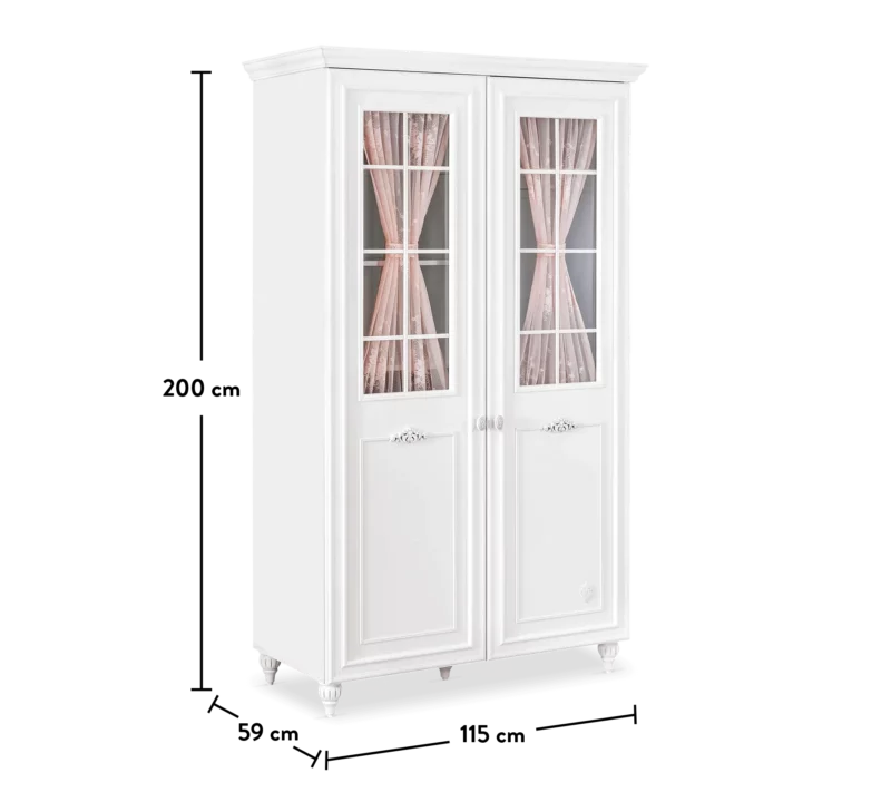 Cilek Romantica 2-türig Kleiderschrank mit Fenster – Bild 6