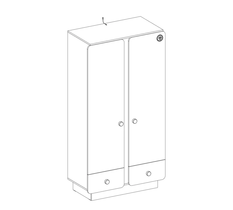 Cilek Natura Baby Kleiderschrank 2-türig – Bild 6