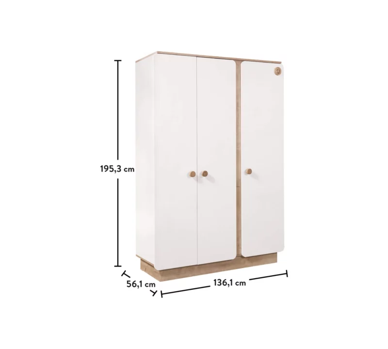 Cilek Natura Baby Kleiderschrank 3-türig – Bild 7