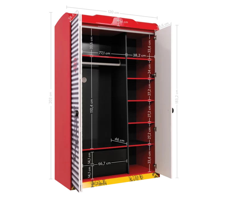 Cilek Champion Racer Large Kleiderschrank – Bild 9