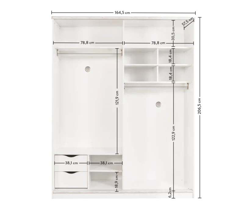 Cilek White Schiebetüren Kleiderschrank – Bild 5