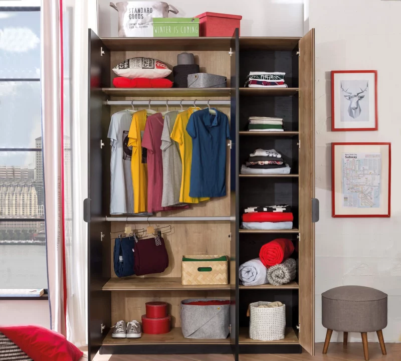 Cilek Black 3-trg Kleiderschrank – Bild 2