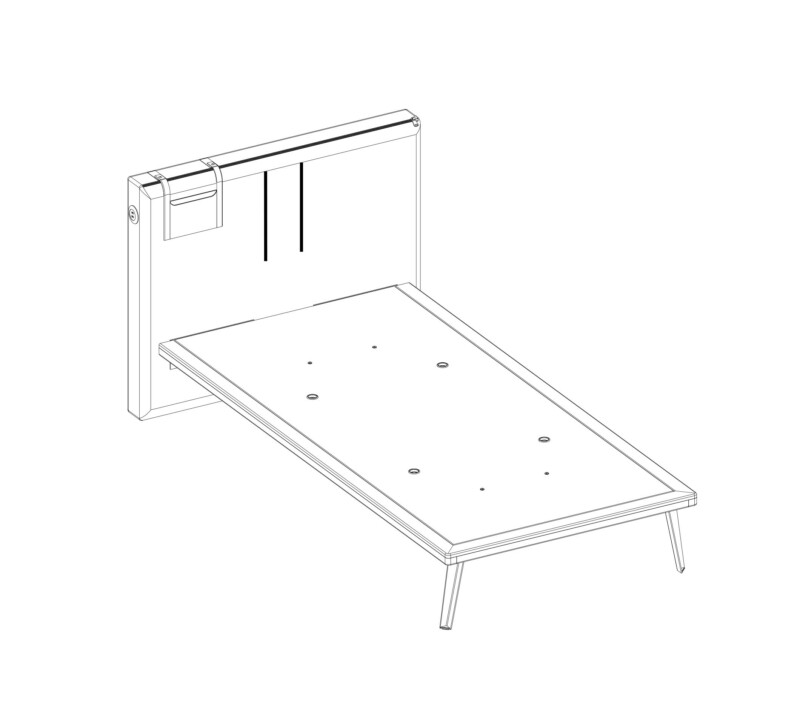 Cilek Dark Metal Bett 120X200 cm – Bild 3