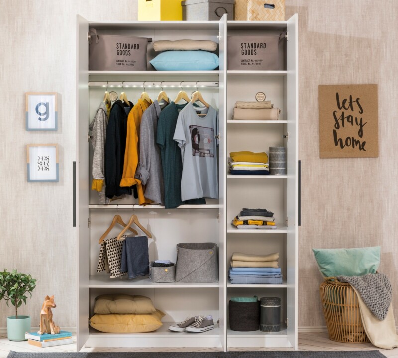 Cilek White Kleiderschrank Mit Spiegel 3-türig – Bild 2