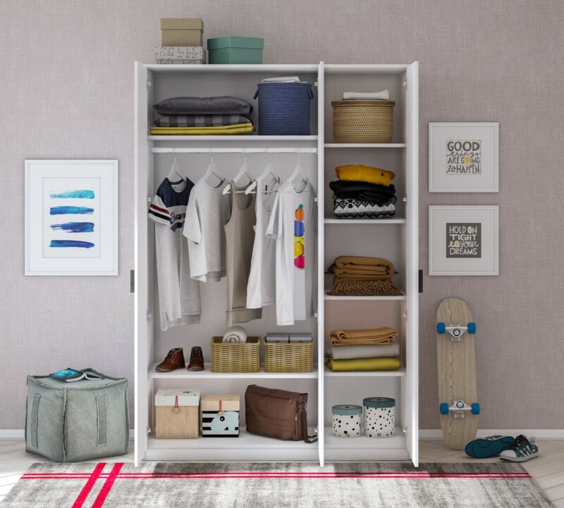 Cilek White Line Kleiderschrank 3-türig – Bild 2