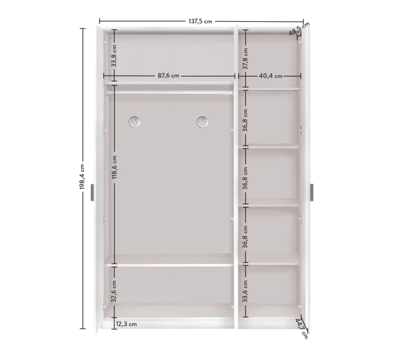 Cilek White Line Kleiderschrank 3-türig – Bild 4