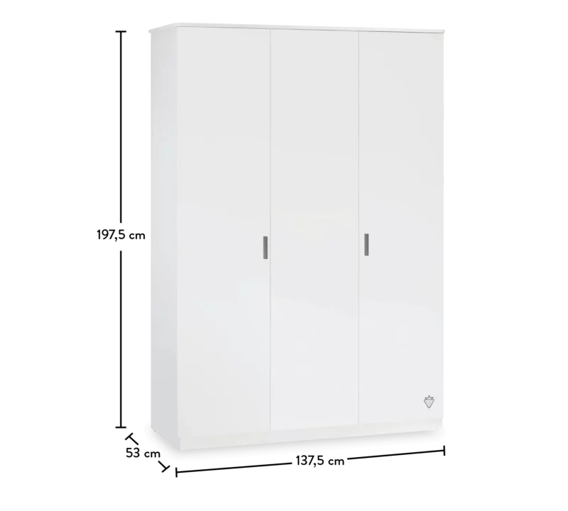 Cilek White Line Kleiderschrank 3-türig – Bild 5