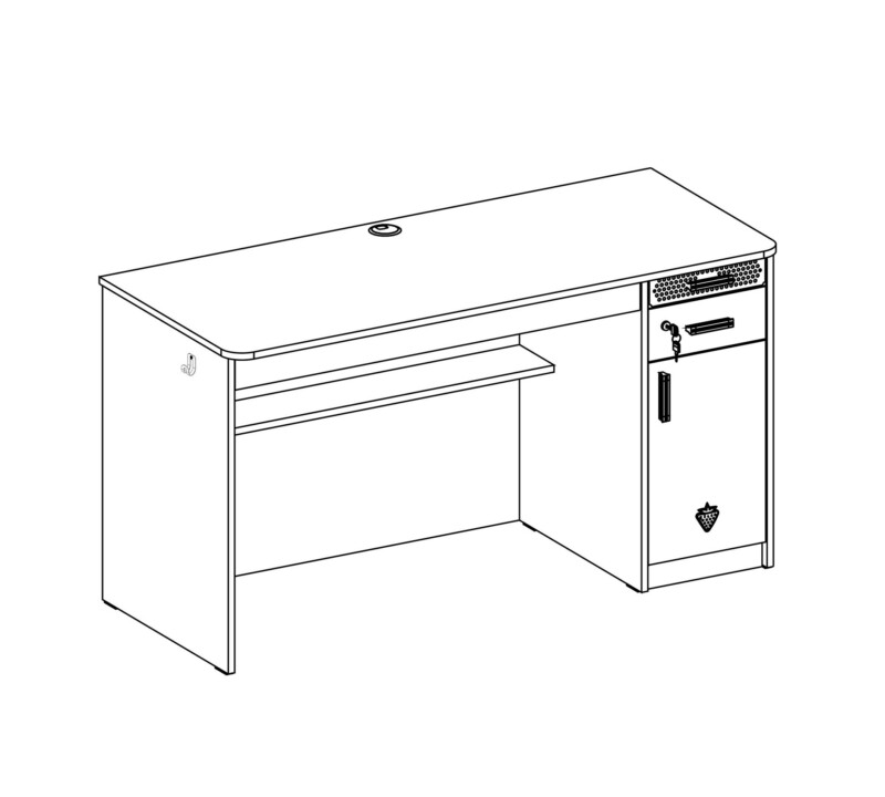 Cilek White Large Schreibtisch – Bild 5