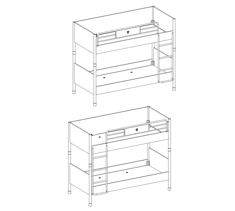Cilek White Etagenbett 90x200 cm – Bild 4
