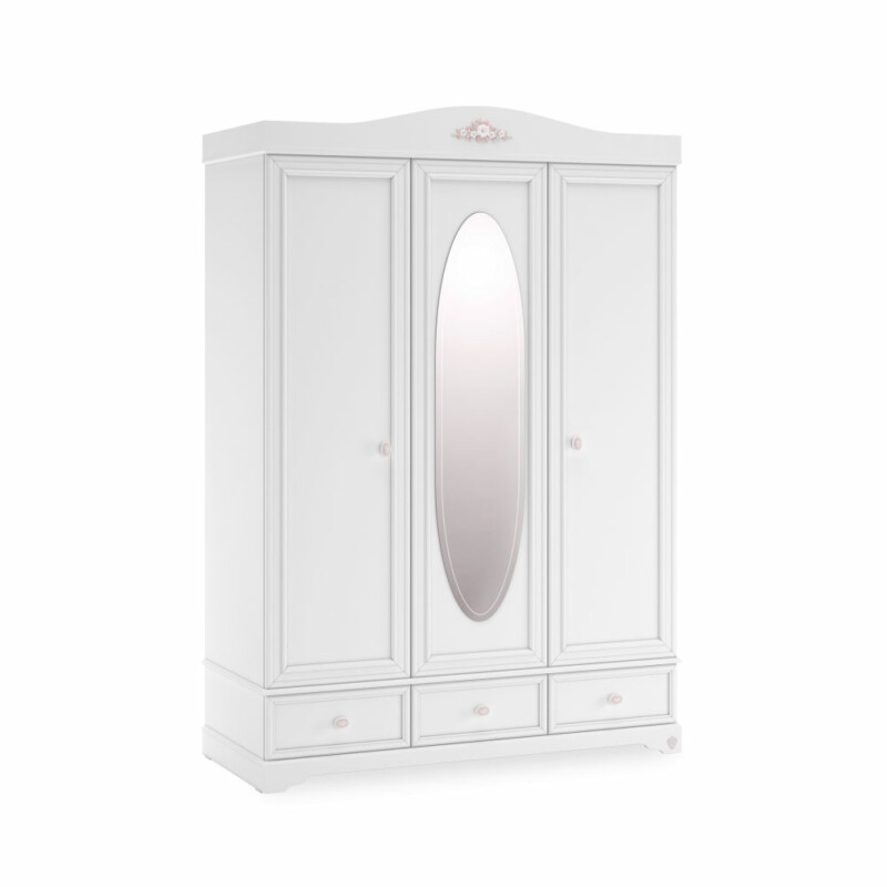 Cilek Rustic White Kleiderschrank 3-türig