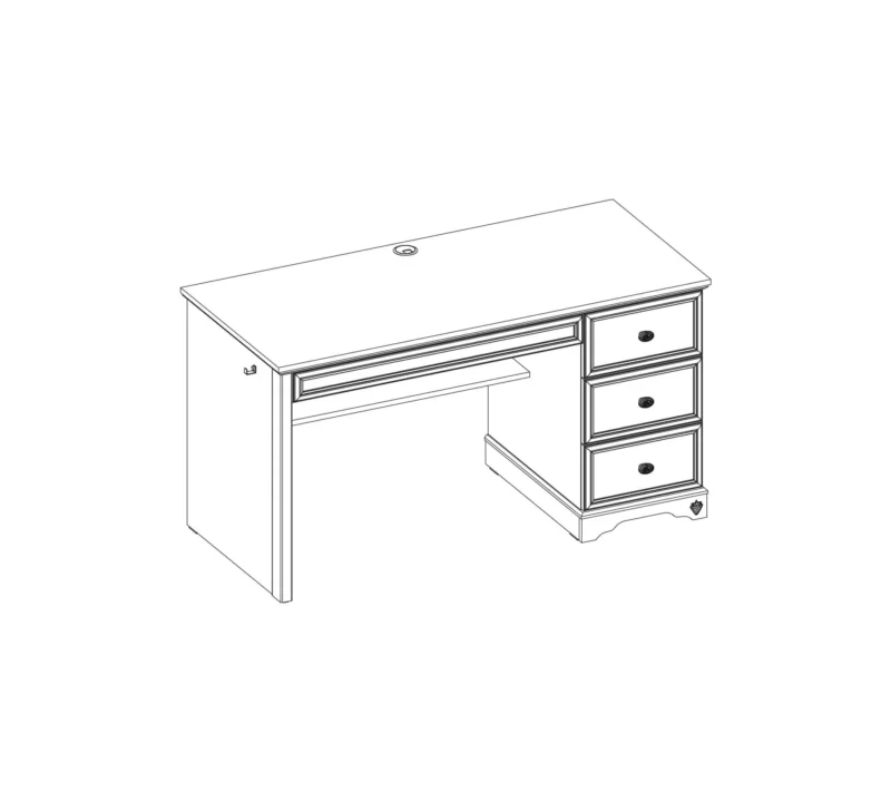 Cilek Rustic White Schreibtisch – Bild 8