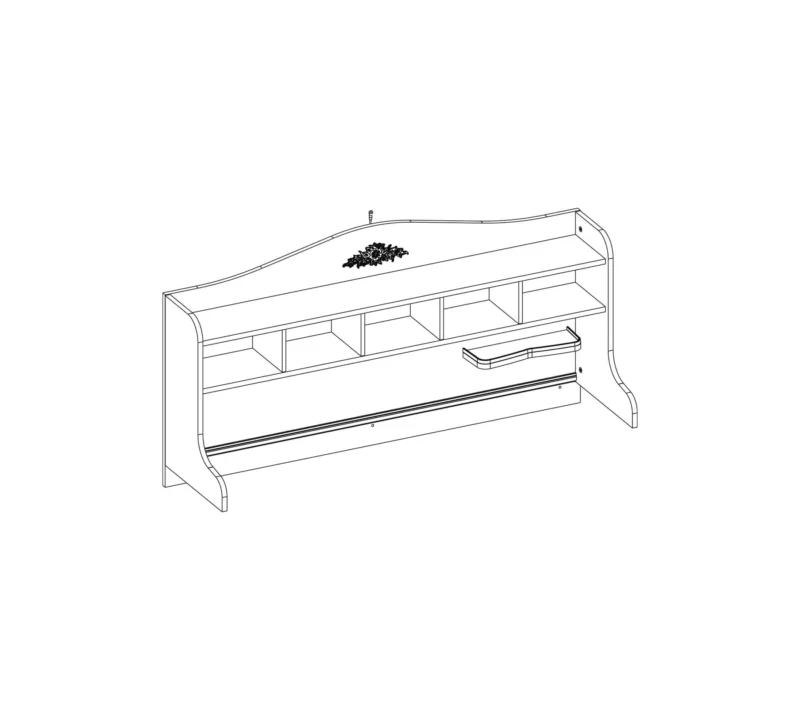 Cilek Rustic White Schreibtischaufsatz – Bild 6