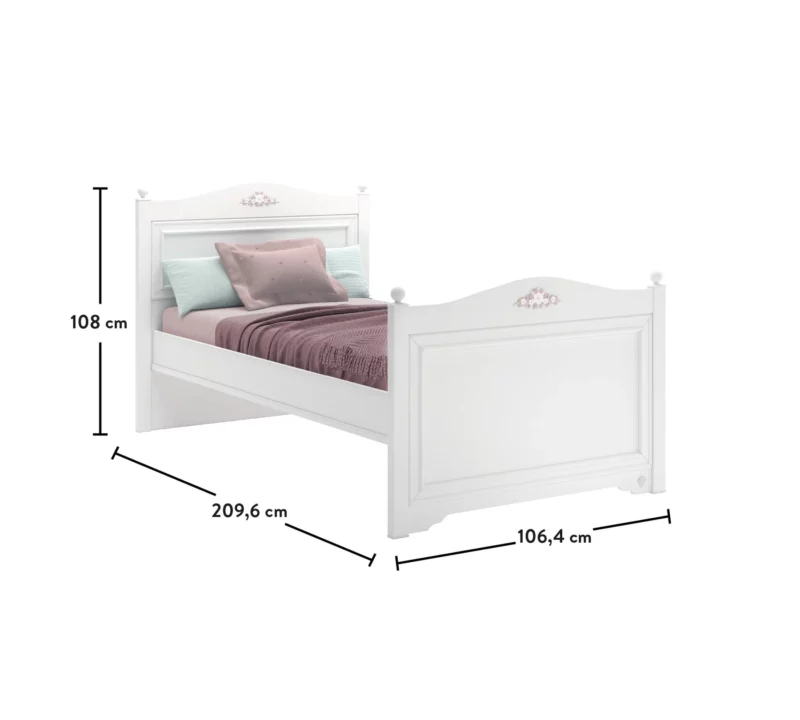 Cilek Rustic White Bett 100x200 cm – Bild 4