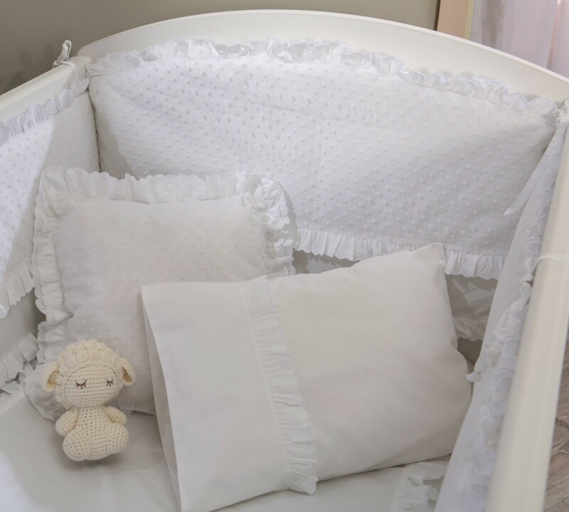 White Schwinged Babybett 70x130 cm – Bild 3