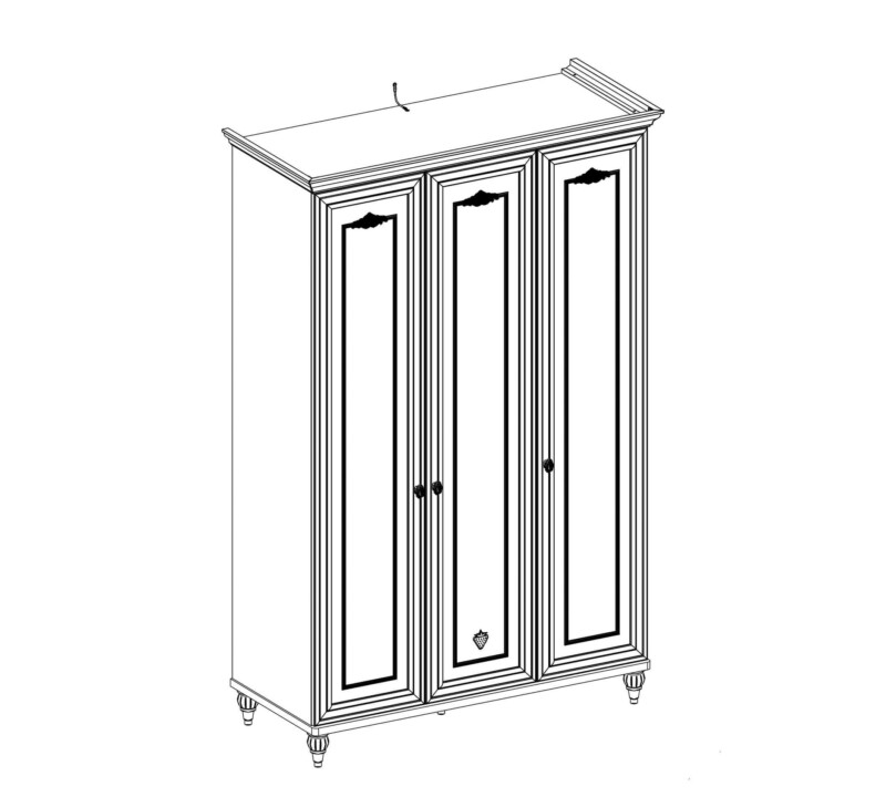 Cilek Romantica Kleiderschrank 3-türig – Bild 4