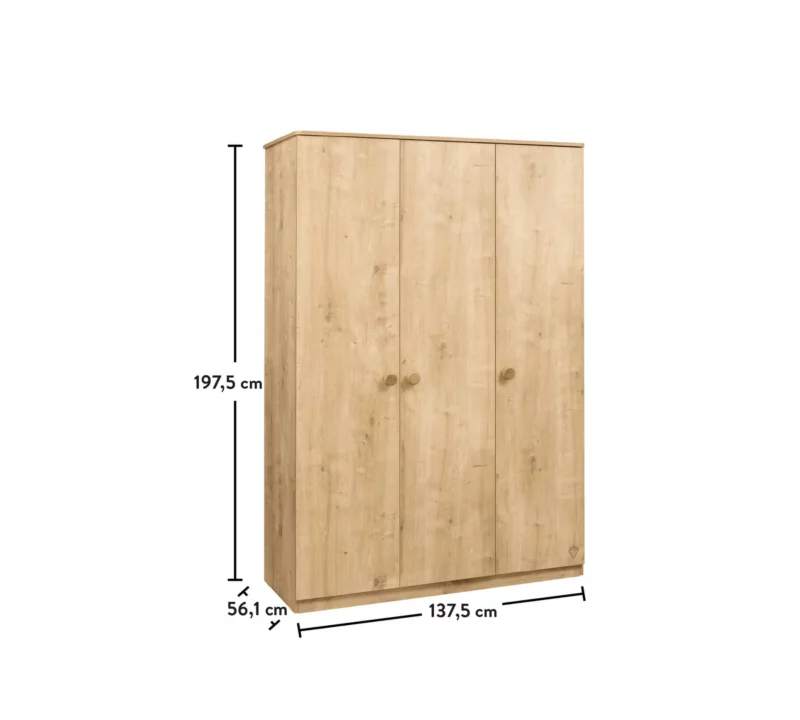 Cilek Mocha Kleiderschrank 3-türig – Bild 5