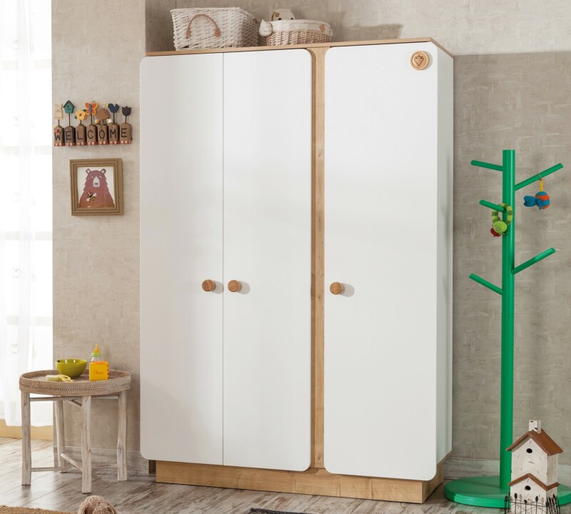 Cilek Natura Baby Kleiderschrank 3-türig – Bild 2