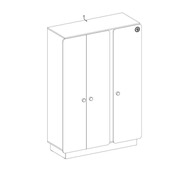 Cilek Natura Baby Kleiderschrank 3-türig – Bild 6