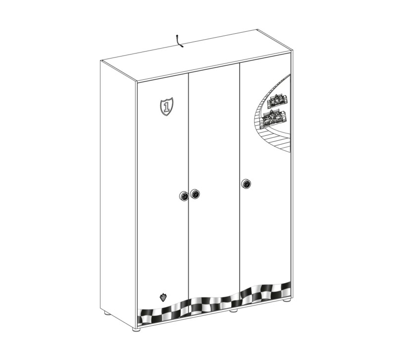 Cilek Racecup Large Kleiderschrank – Bild 3