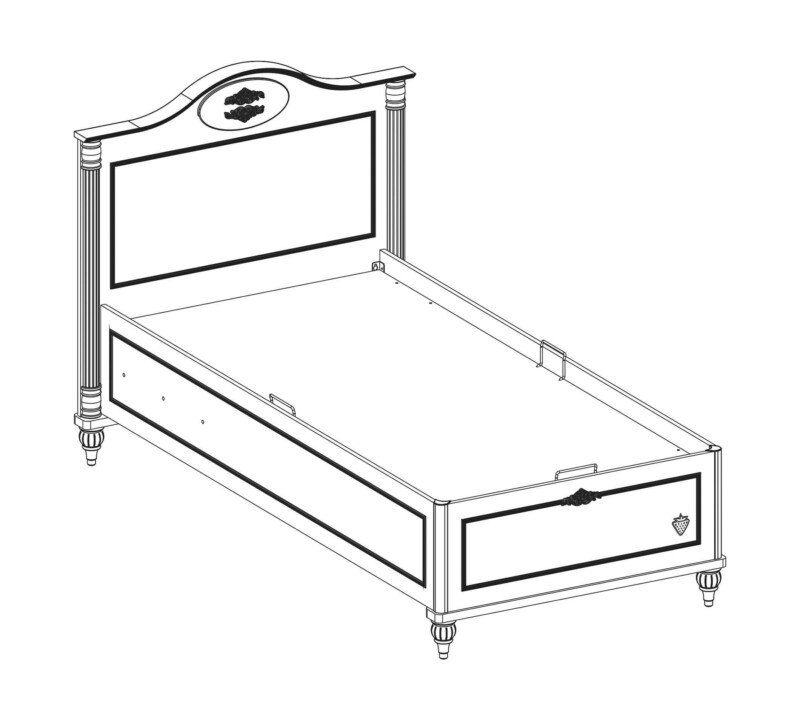 Cilek Romantic Base - Stauraumbett 100x200 cm – Bild 3