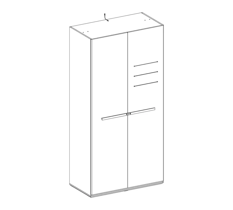 Cilek Duo Kleiderschrank 2-türig – Bild 2