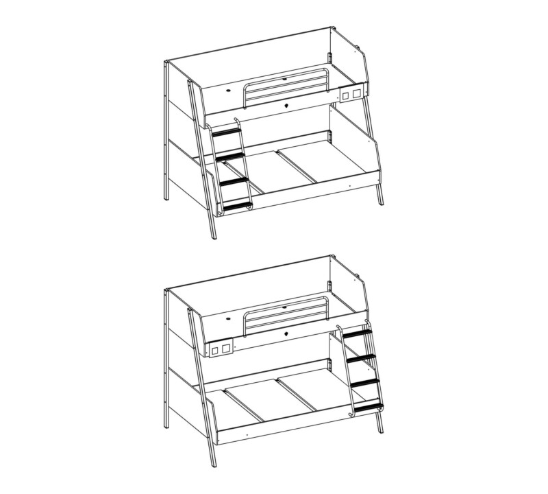 Cilek Duo Etagenbett 90x200+120x200 Cm – Bild 3