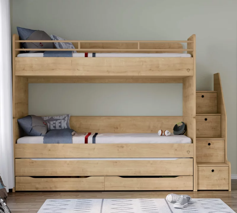 Cilek Studio Unterbett mit Schublade Eiche 90x200 cm – Bild 5