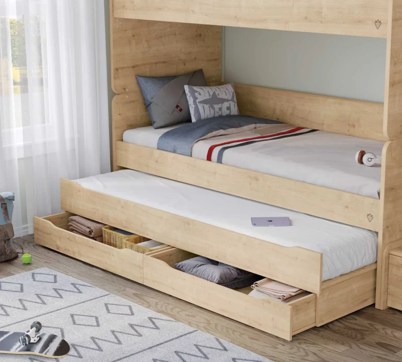 Cilek Studio Unterbett mit Schublade Eiche 90x200 cm – Bild 4