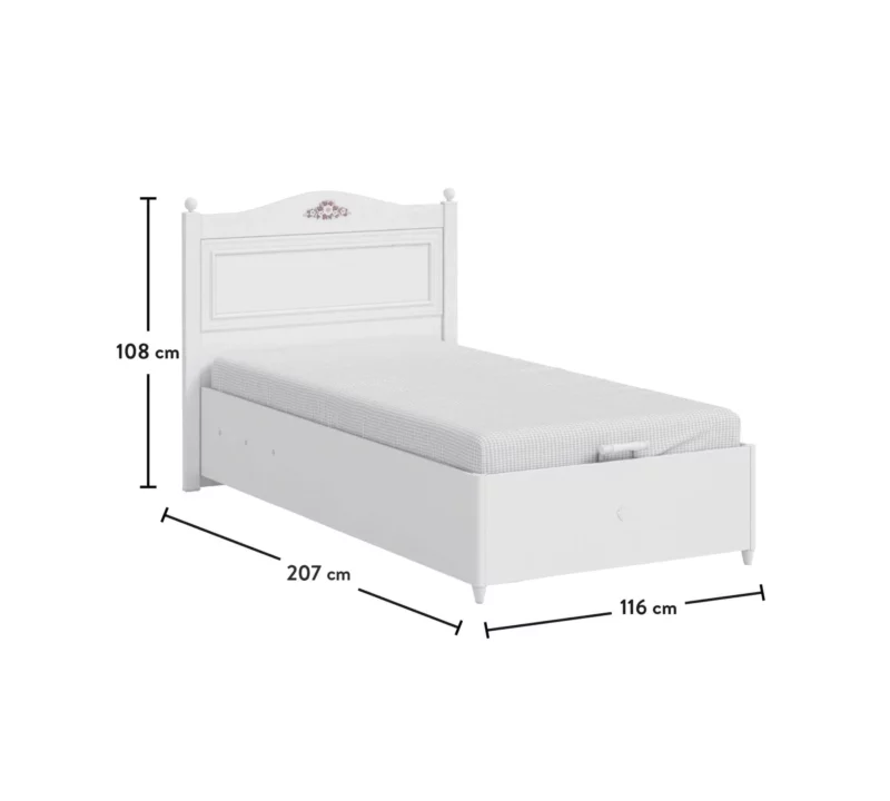 Cilek Rustic White Basebett 100x200 cm – Bild 6