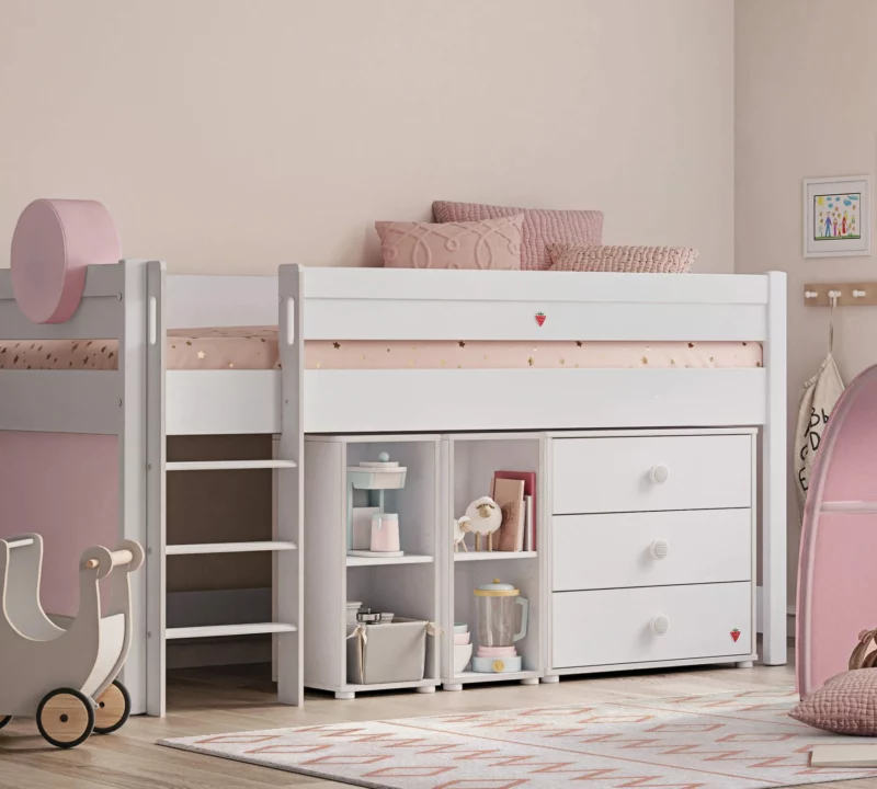 Cilek Montes Mittelhoherbett Spielvorhang Rosa – Bild 2