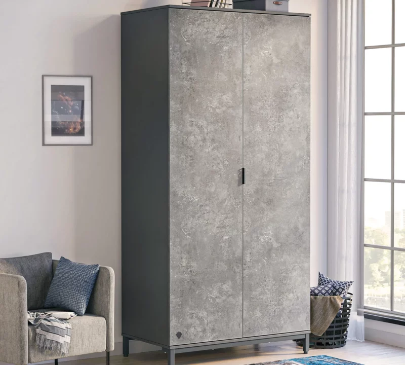 Cilek Space Gray Kleiderschrank 2-trg – Bild 8