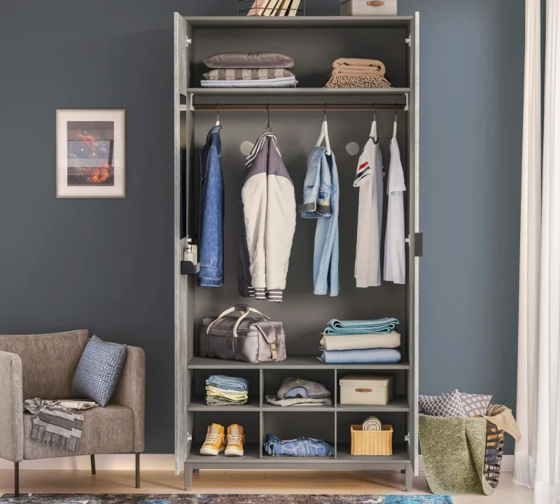 Cilek Space Gray Kleiderschrank 2-trg – Bild 7