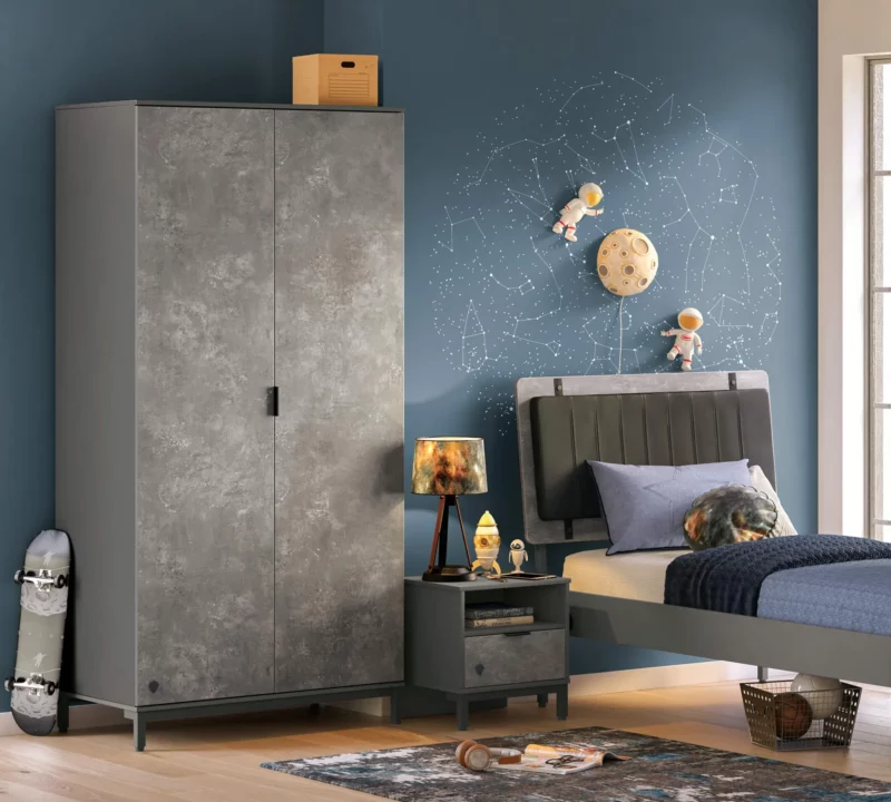 Cilek Space Gray Kleiderschrank 2-trg – Bild 6