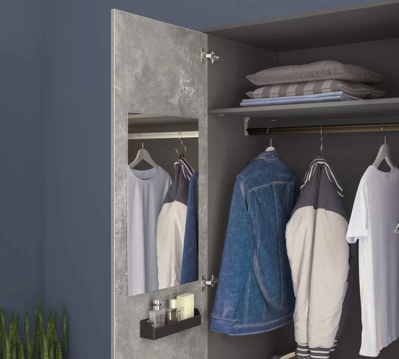 Cilek Space Gray Kleiderschrank 2-trg – Bild 5