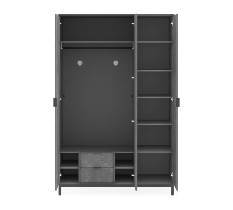 Cilek Space Gray Kleiderschrank 3-trg – Bild 2