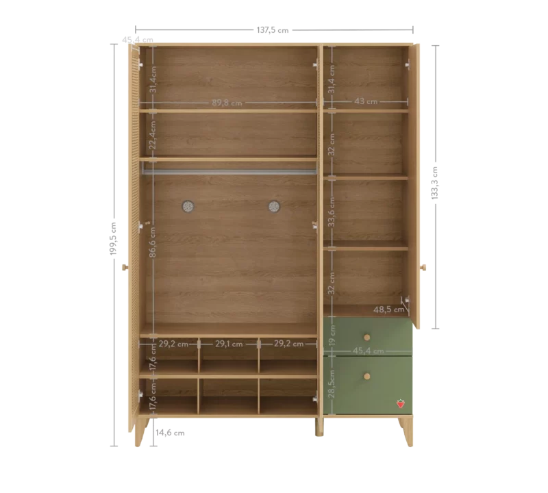 Cilek Loof Baby Kliederschrank 3-türig – Bild 10