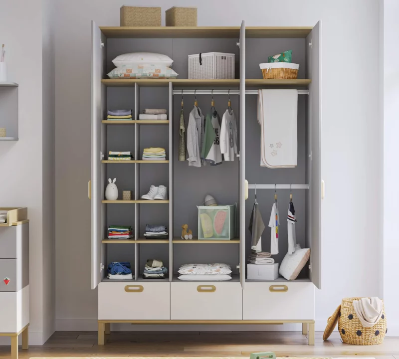 Cilek Mino Baby Kliederschrank 3-türig – Bild 3
