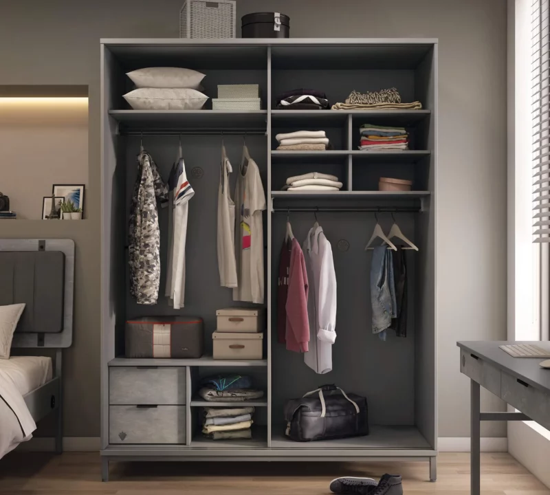 Cilek Space Gray Schiebetürenschrank – Bild 4