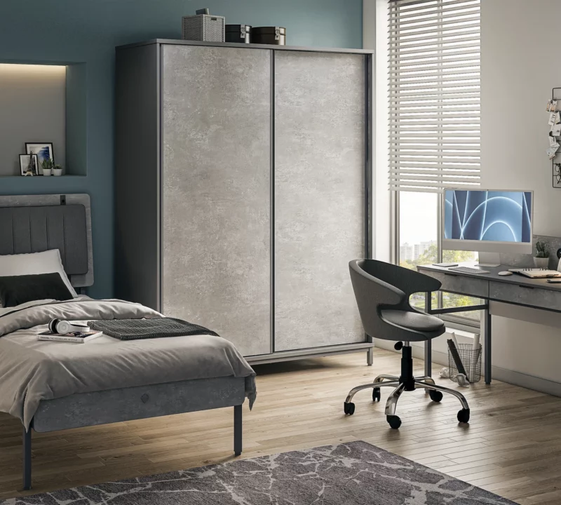 Cilek Space Gray Schiebetürenschrank – Bild 5