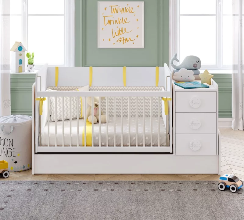 Cilek Baby Cotton Baby Convertible Bett  (70x115-70x160 cm) – Bild 5
