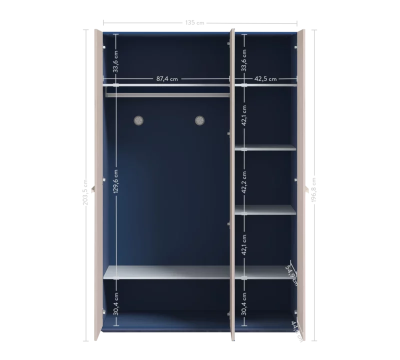 Cilek Trio Kleiderschrank 3-türig – Bild 5
