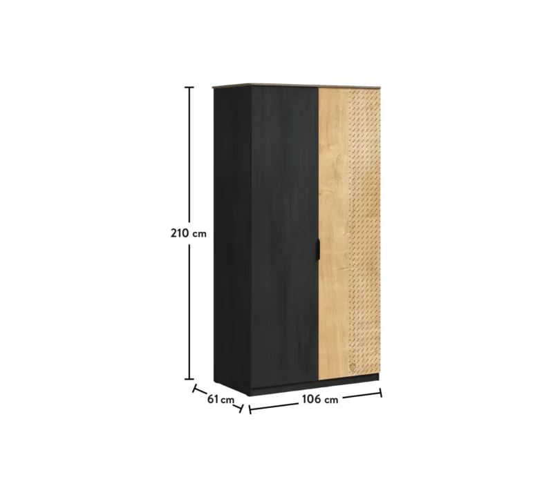 Cilek Black Kleiderschrank 2-türig – Bild 3