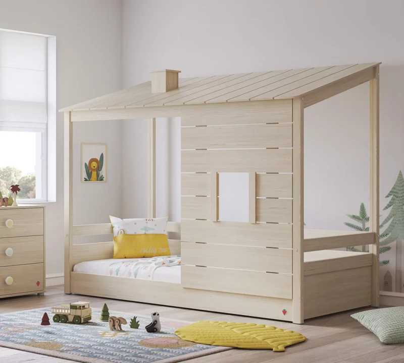 Cilek Montes Natural Hölzern Seitendach Bettgestell  (90x200 cm) – Bild 5