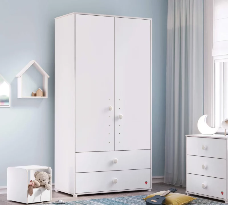 Cilek Montes Weiß Kleiderschrank 2-türig – Bild 2