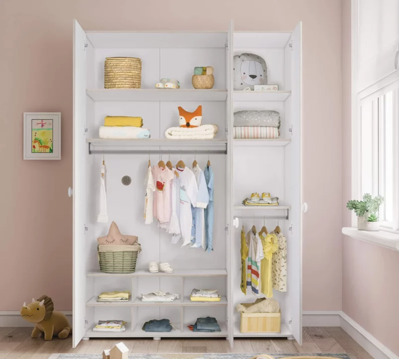 Cilek Montes Weiß Kleiderschrank 3-türig – Bild 6