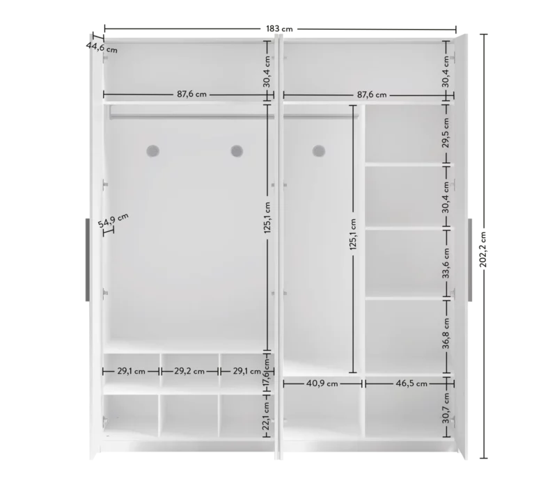 Cilek White Kleiderschrank 4-türig – Bild 4