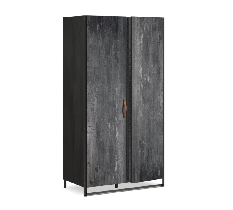 Cilek Dark Metal Kleiderschrank 2-türig