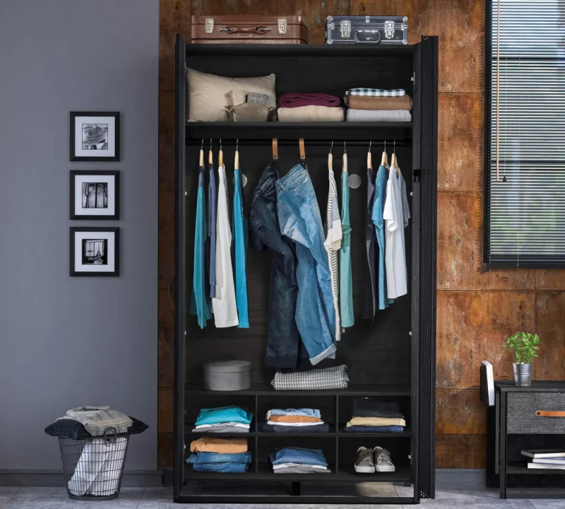Cilek Dark Metal Kleiderschrank 2-türig – Bild 3