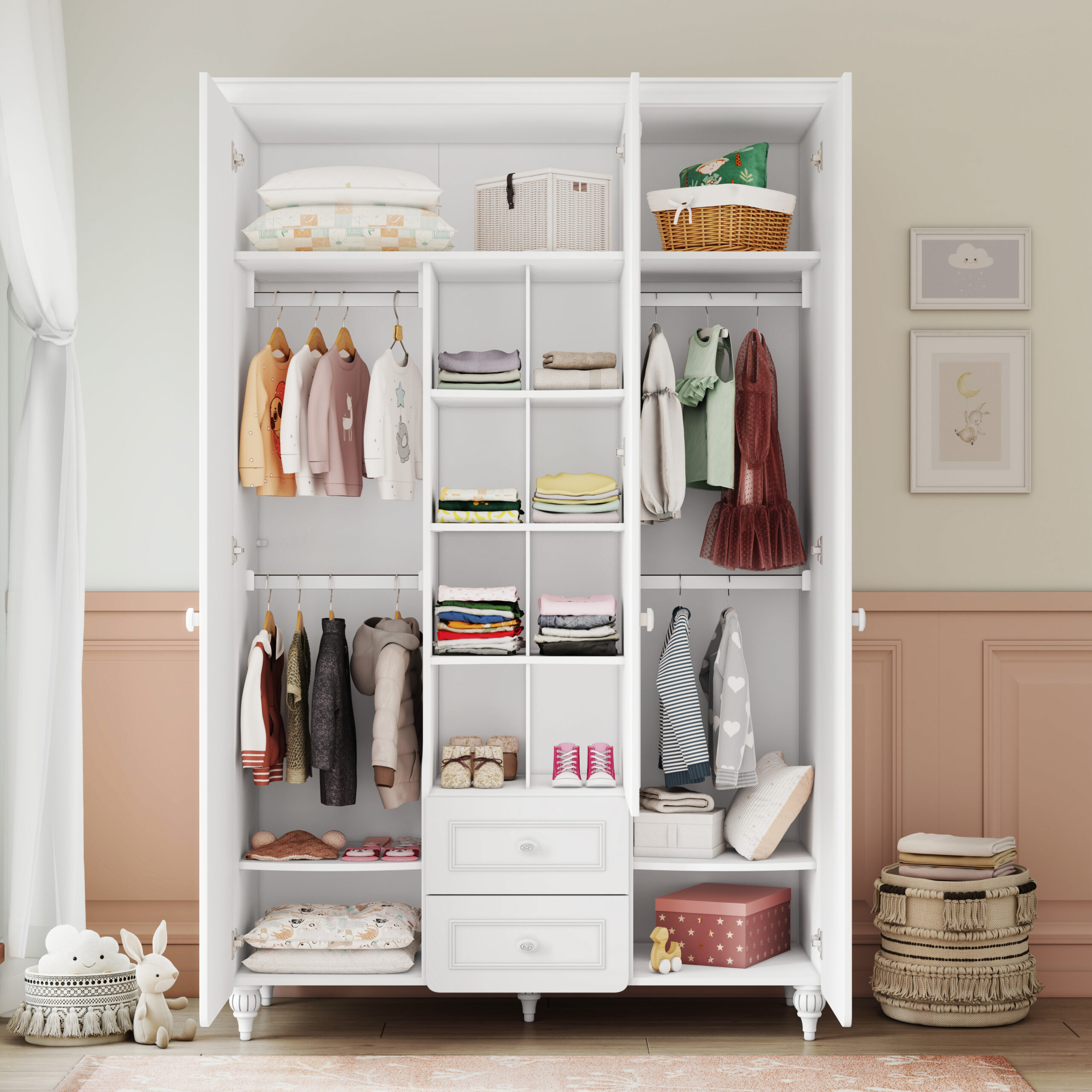 Cilek Romantica Baby Kleiderschrank 3-türig – Bild 3